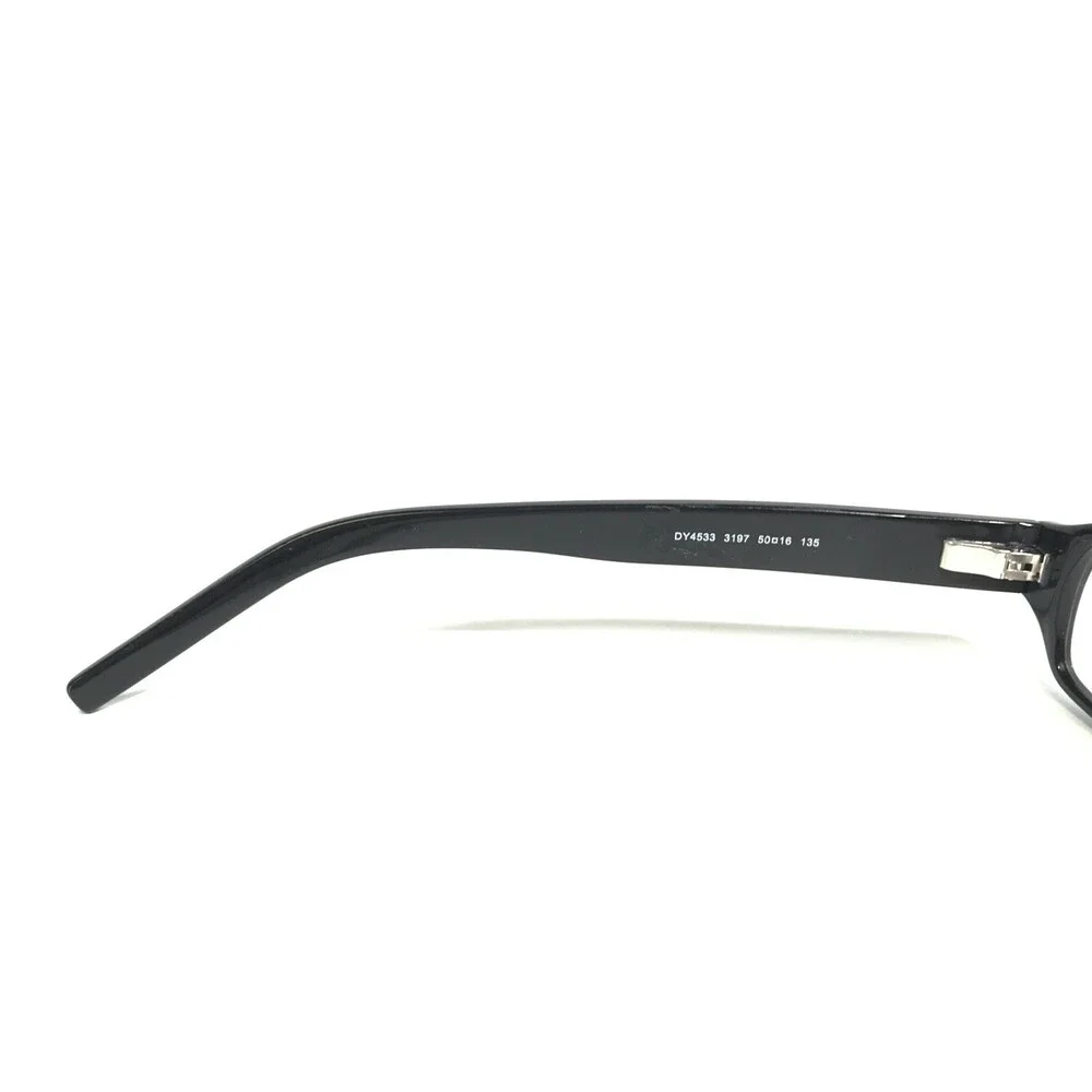 DKNY DY4533 3197 Eyeglasses Frames Black White Rectangular Full Rim 50-16-135